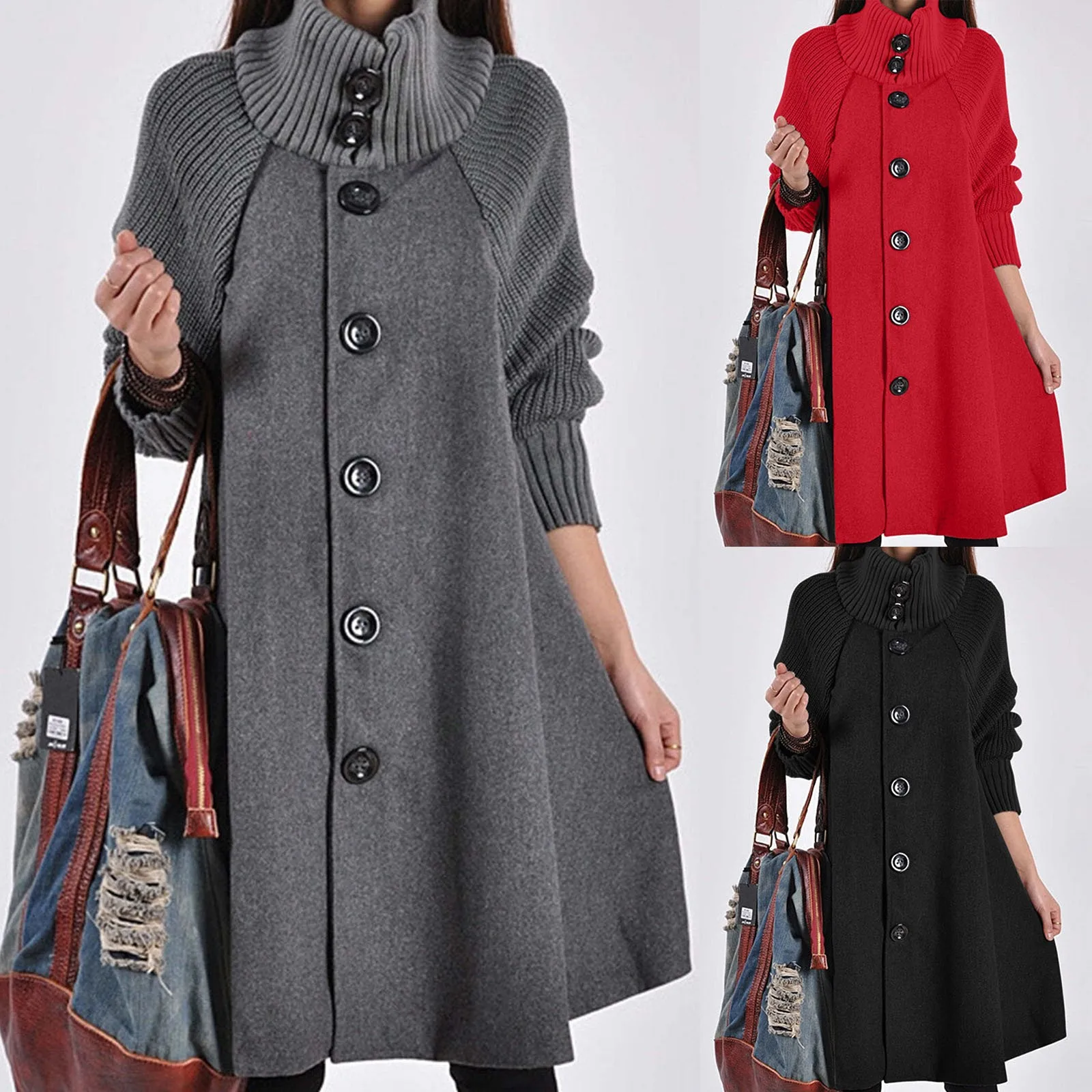 

Women's 2023 Fall And Winter New Loose Medium Length Coat Jacket Trench Coat Jacket Womens Tops Dressy Casual Top for