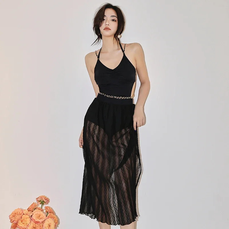 2023 Korean One-piece Skirt Style Women's Two-piece Swimsuit Black Conservative Small Breast Coverup Hot Spring Swimwear
2023 Korean One-piece Skirt Style Women's Two-piece Swimsuit Black Conservative Small Breast Coverup Hot Spring Swimwear
