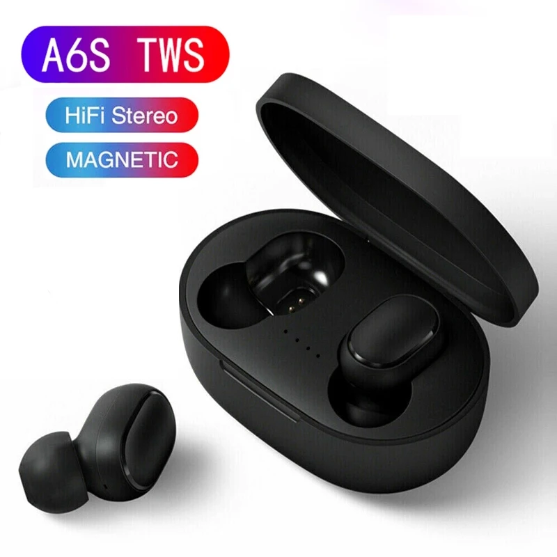 

Original A6s TWS Wireless Earbuds Bluetooth Headset With Mic For Xiaomi Bluetooth Headphones Noise Cancelling Low Latency Earbud