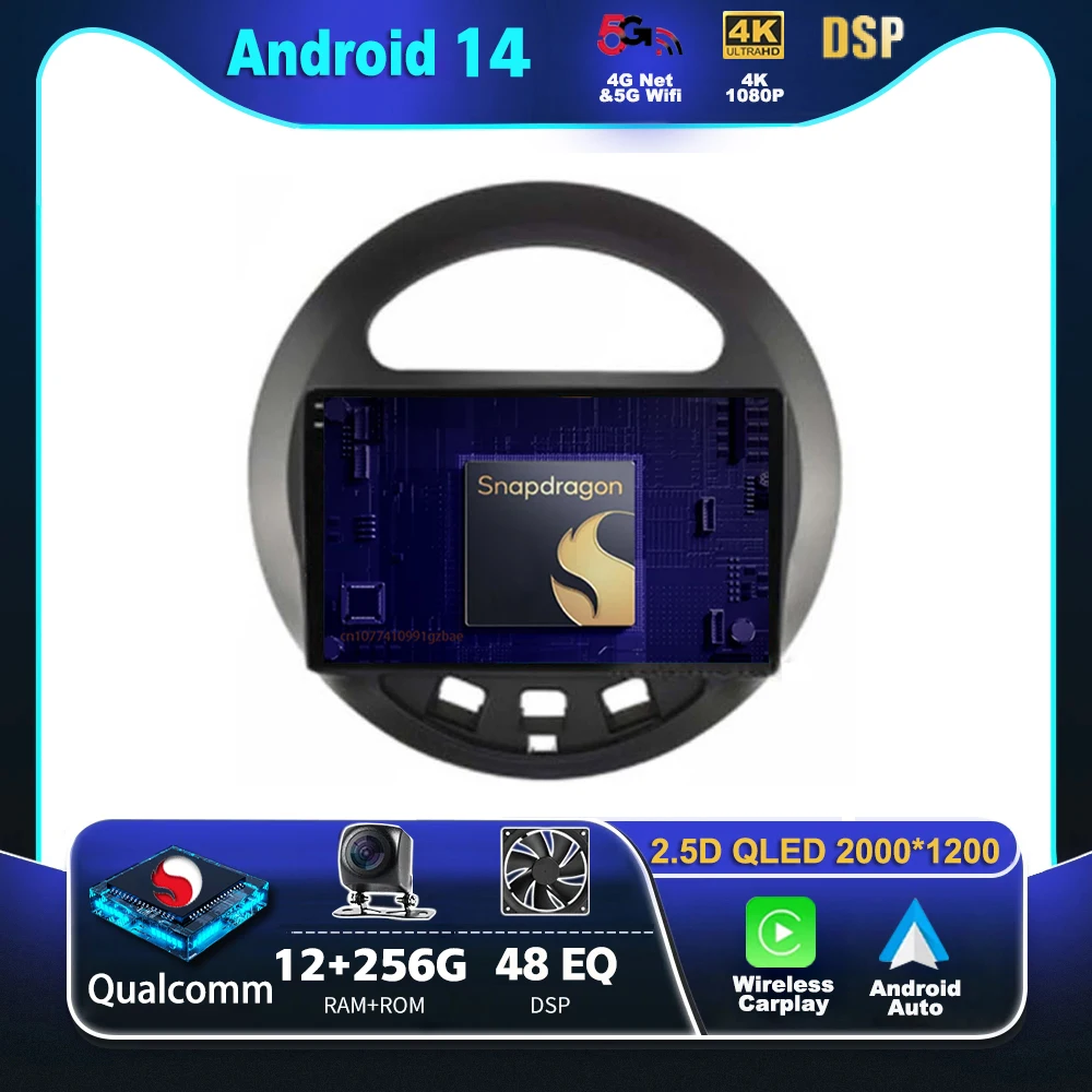

Android 14 Carplay Car Radio For Geely Panda Gleagle GX2 LC Kandi 2009 - 2016 Multimedia Video Player Navigation GPS Stereo 2Din