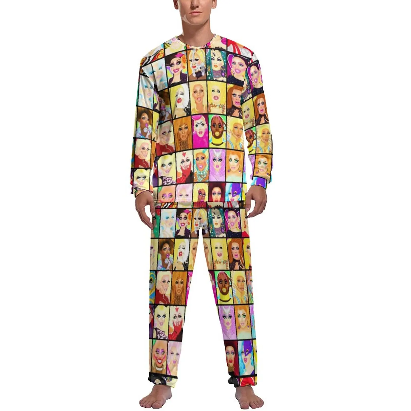 

LIFE IS A DRAG Drag Queen Pajamas Rpdr Rupauls Drag Race Lgbt Men Long Sleeve Pajama Sets 2 Pieces Night Spring Home Suit