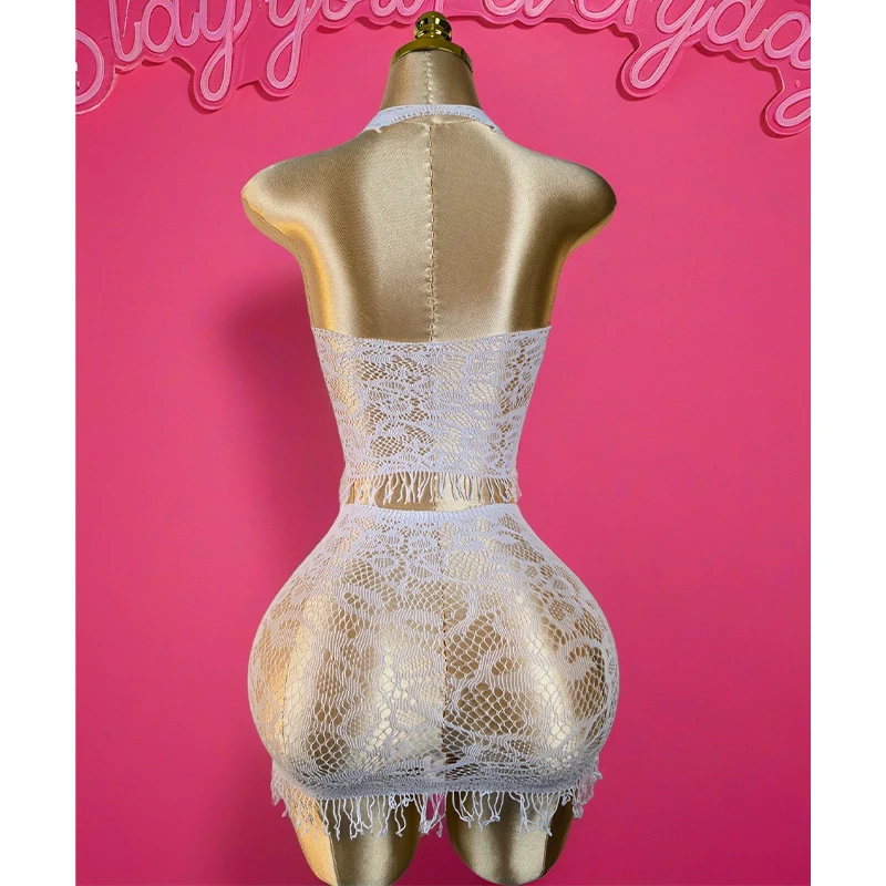 1 Set Sexy Women Fishnet Cover Ups Hollow Out Bodycon Women's Swimwear See through Tassel Dress without Bikini Beachwear DS041 3 See305b781cd04da491cc04f2a3d2c654Z