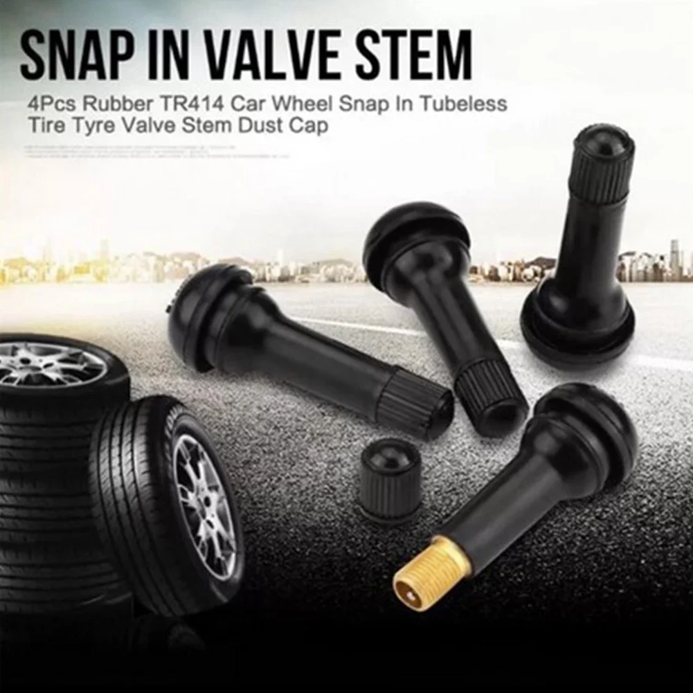 TR414 Rubber Nozzle Aluminum Alloy Kit Parts Tubeless 4pcs 50 X 19mm Black Other Motorcycle Parts High Quality
TR414 Rubber Nozzle Aluminum Alloy Kit Parts Tubeless 4pcs 50 X 19mm Black Other Motorcycle Parts High Quality