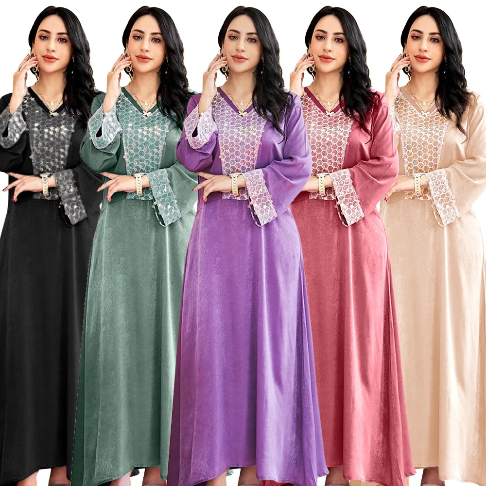 Muslim Abaya Sequins Dress African Dashiki Vestido Cardigan Kimono Long Robe Gowns Jubah Middle East Ramadan Arab Islamic
Muslim Abaya Sequins Dress African Dashiki Vestido Cardigan Kimono Long Robe Gowns Jubah Middle East Ramadan Arab Islamic