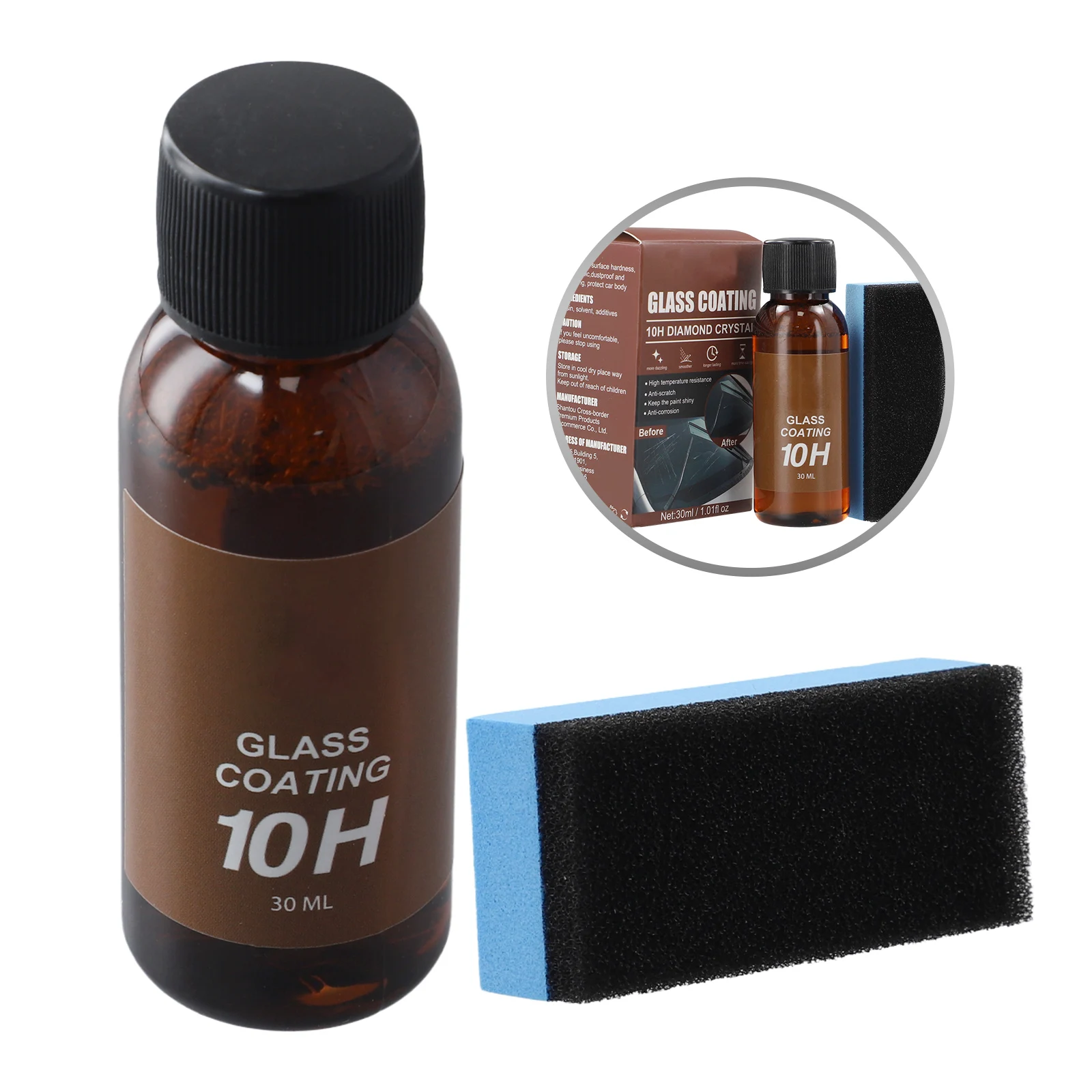 Car High Gloss Ceramic Coating With Sponge Wipe Kits 30ml 10H Diamond Ceramic Glass Coating Care Wax Crystal Anti-ScratcCar Care
Car High Gloss Ceramic Coating With Sponge Wipe Kits 30ml 10H Diamond Ceramic Glass Coating Care Wax Crystal Anti-ScratcCar Care
