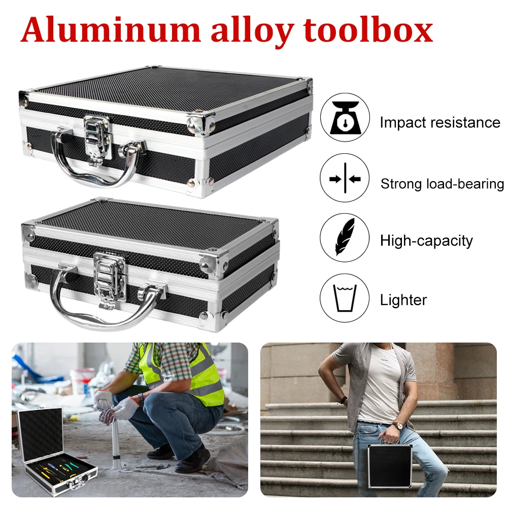 Portable Aluminum Tool Box Safety Equipment Toolbox Instrument Box Storage Case Suitcase Impact Resistant Case With Sponge
Portable Aluminum Tool Box Safety Equipment Toolbox Instrument Box Storage Case Suitcase Impact Resistant Case With Sponge