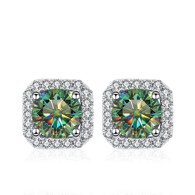 NeeTim 0.5ct 1ct Pink Moissanite Studs Earrings for Women 925 Sterling Silver Black Blue Grey Sparkling Lab Diamond Stud Earring 14 See35d765a12643118f0674abc21fb8efb