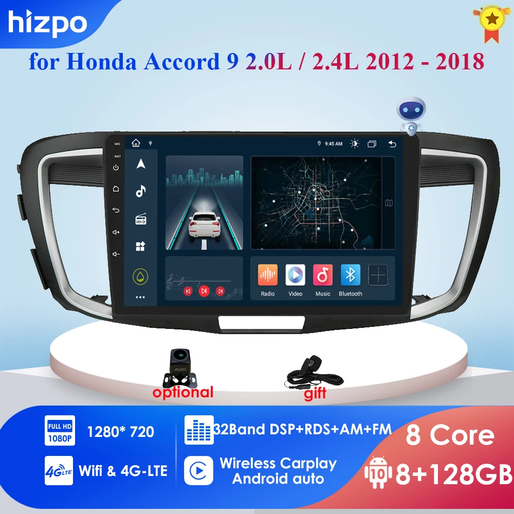 Автомагнитола AI Voice 2 Din Android для Honda Accord 9 2.0L/2.4L Carplay 4G-LTE | Автомобили и мотоциклы