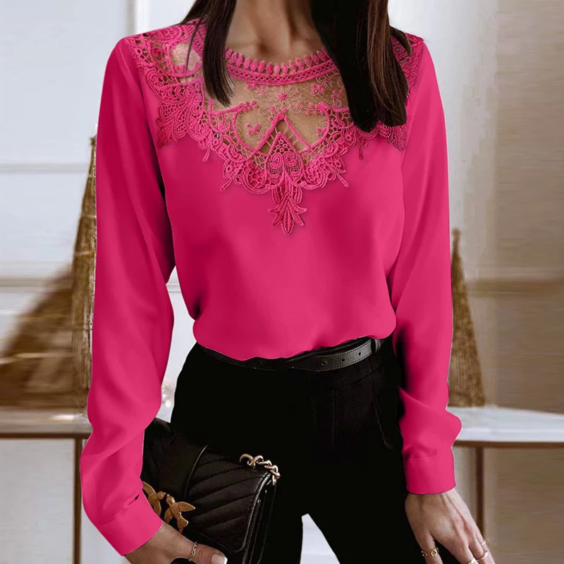 Женская ажурная блузка с вышивкой, кружевная офисная рубашка в стиле пэчворк с круглым вырезом, Осенний сетчатый топ с длинным рукавом, пуловер в стиле Харадзюку
Женская ажурная блузка с вышивкой, кружевная офисная рубашка в стиле пэчворк с круглым вырезом, Осенний сетчатый топ с длинным рукавом, пуловер в стиле Харадзюку