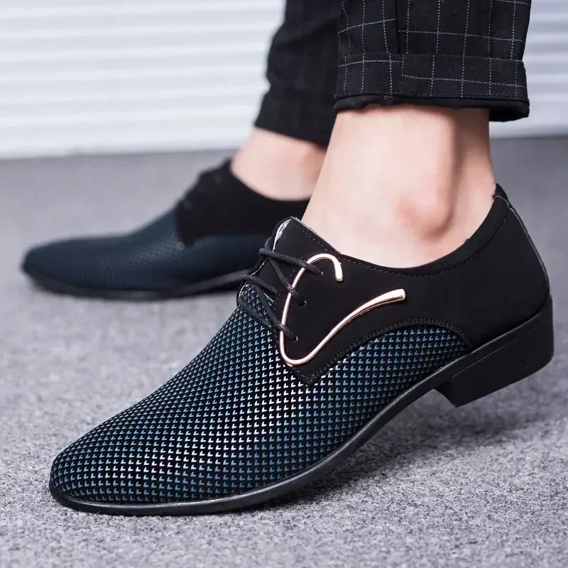 Mens Leather Concise Shoes Men's Business Dress Pointy Plaid Black Shoes Breathable Formal Wedding Basic Shoes Men 2023 Loafers
Mens Leather Concise Shoes Men's Business Dress Pointy Plaid Black Shoes Breathable Formal Wedding Basic Shoes Men 2023 Loafers