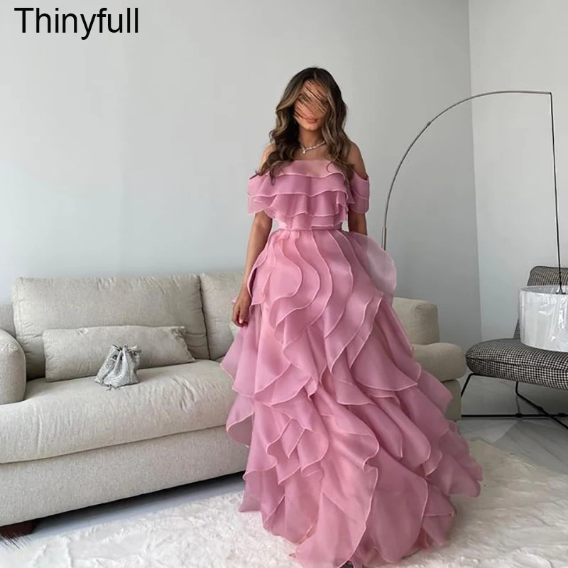 

Thinyfull A-line Saudi Arabia Prom Dress Off Shoulder Evening Party Gowns 2023 Long Formal Event Dress Vestidos De Noche Dubai