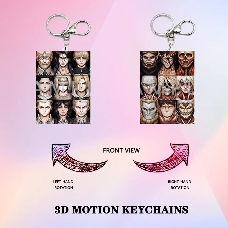 3D motion stickersAnime Attack on Titan Nine Giants 3D motion lenticular Key Chains Creative Bag&Car Pendant Anime Peripheral Bi
3D motion stickersAnime Attack on Titan Nine Giants 3D motion lenticular Key Chains Creative Bag&Car Pendant Anime Peripheral Bi