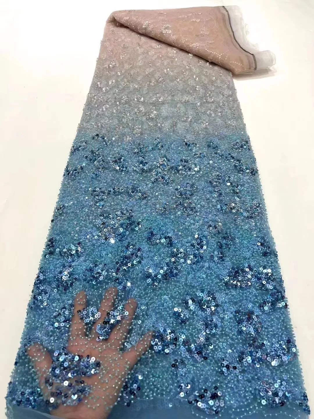 Skyblue2023 High Quality African Lace Fabric With Beads And Sequins French Luxury Lace Tulle Fabric For Women Sewing Accessories
Skyblue2023 High Quality African Lace Fabric With Beads And Sequins French Luxury Lace Tulle Fabric For Women Sewing Accessories