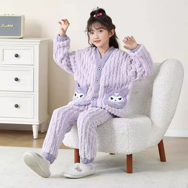 Sanrio Kuromi аниме детские удобные повседневные пижамы набор осень-зима девочка мультфильм милый плюшевый утепленный кавайная домашняя одежда
Sanrio Kuromi аниме детские удобные повседневные пижамы набор осень-зима девочка мультфильм милый плюшевый утепленный кавайная домашняя одежда