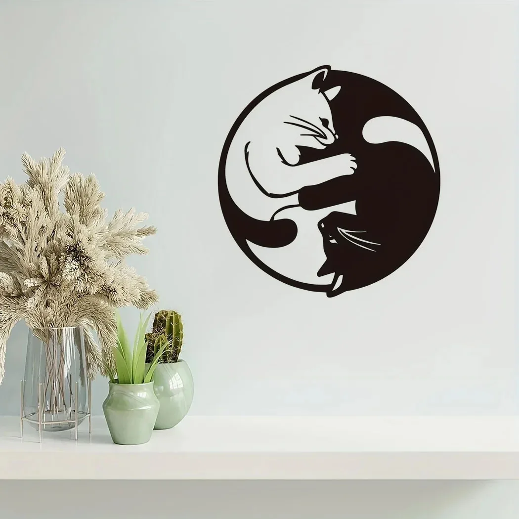 Crafts Metal Sign With Yin Yang Two Cats Wall Decor, Metal Wall Decor Statues Sculptures Home Outdoor Ornaments Yard Decor
Crafts Metal Sign With Yin Yang Two Cats Wall Decor, Metal Wall Decor Statues Sculptures Home Outdoor Ornaments Yard Decor