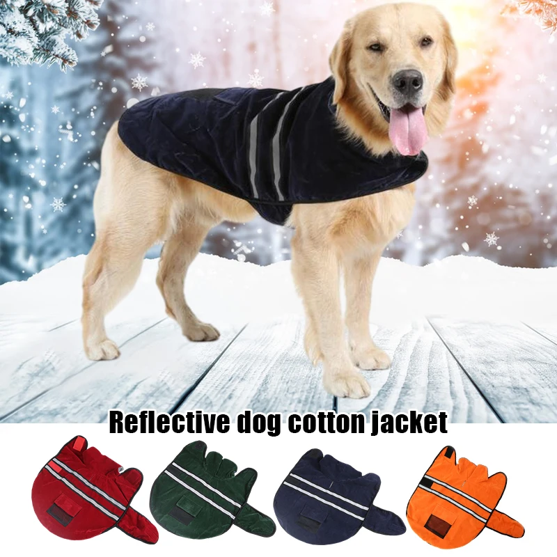 

Winter Dog Jacket For Small Medium Large Dogs Waterproof Warm Pet Coat Safety Reflective Dog Outfit Golden Retriever Labrador