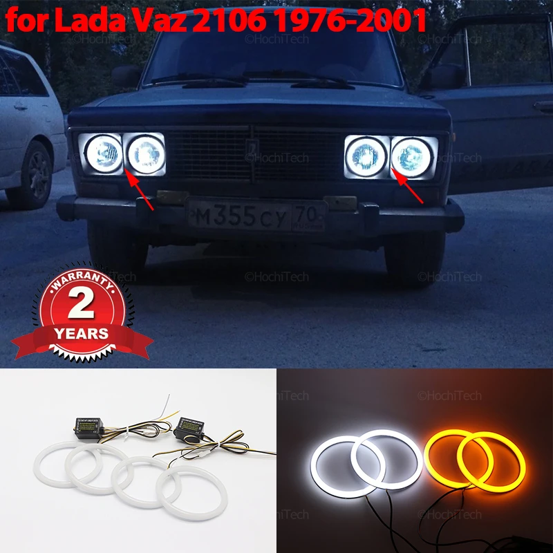 Turn Signal Switchback White Yellow Halo Ring Angel Eyes Cotton LED Light Rings for Lada Vaz 2106 1976 1997 1998 1999 2000 2001
Turn Signal Switchback White Yellow Halo Ring Angel Eyes Cotton LED Light Rings for Lada Vaz 2106 1976 1997 1998 1999 2000 2001