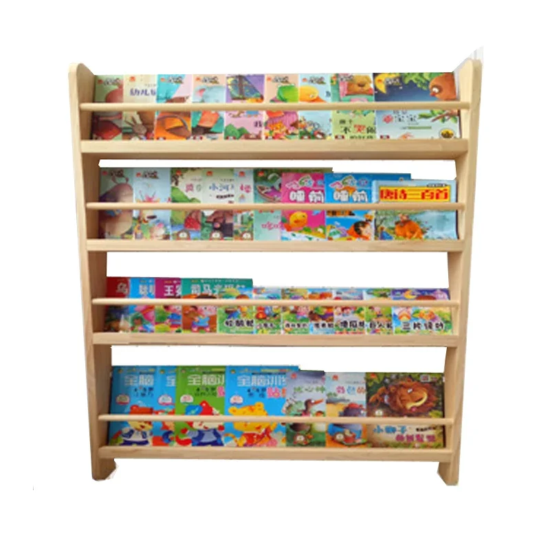 4-Tier Wall Mounted Children Bookcase Kid Display Bookshelf Book Storage Unit Shelving Book Rack for Home Furniture 
4-Tier Wall Mounted Children Bookcase Kid Display Bookshelf Book Storage Unit Shelving Book Rack for Home Furniture