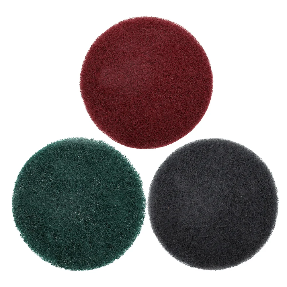 

3pcs 5Inch Drill Power Brush Tile Scrubber Scrub Pad Cleaning Cloth Industrial Scouring Pads Nylon Polishing Buffing Tools