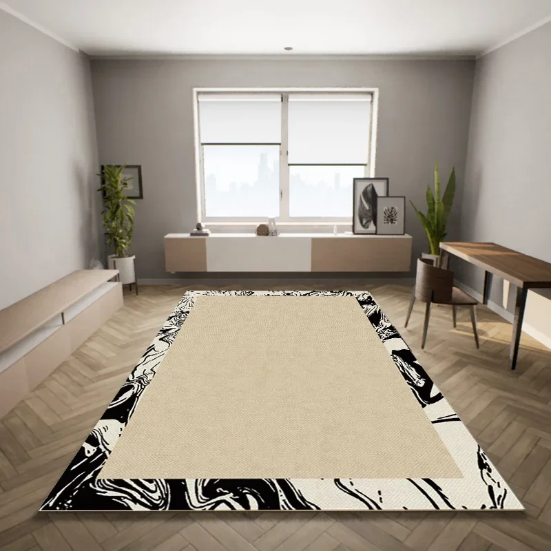 

Modern Simple Living Room Decorative Carpets Light Luxury Bedroom Bedside Large Area Non-slip Carpet Home Cloakroom Soft Rugs