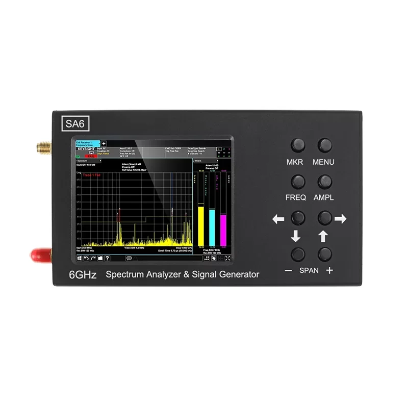 

Upgraded 6G Spectrum Analyzer & Signal Generator WiFi CDMA Laboratory 35-6200M Wireless Signal Meter 3.2 inch Tiny Analyzer