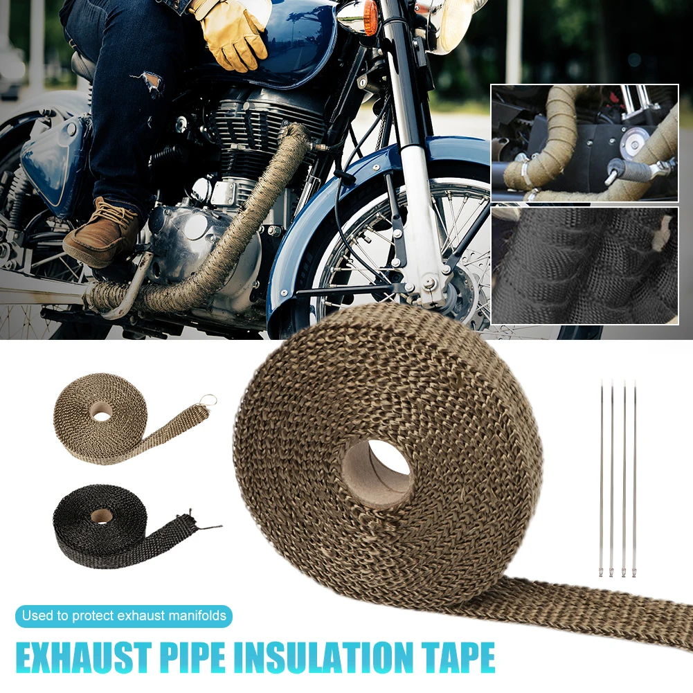 5m Motorcycle Exhaust Pipe Header Heat Shield Wrap Tape Resistant Stainless Steel Tie Manifold Insulation Cloth Roll with 4 Ties
5m Motorcycle Exhaust Pipe Header Heat Shield Wrap Tape Resistant Stainless Steel Tie Manifold Insulation Cloth Roll with 4 Ties