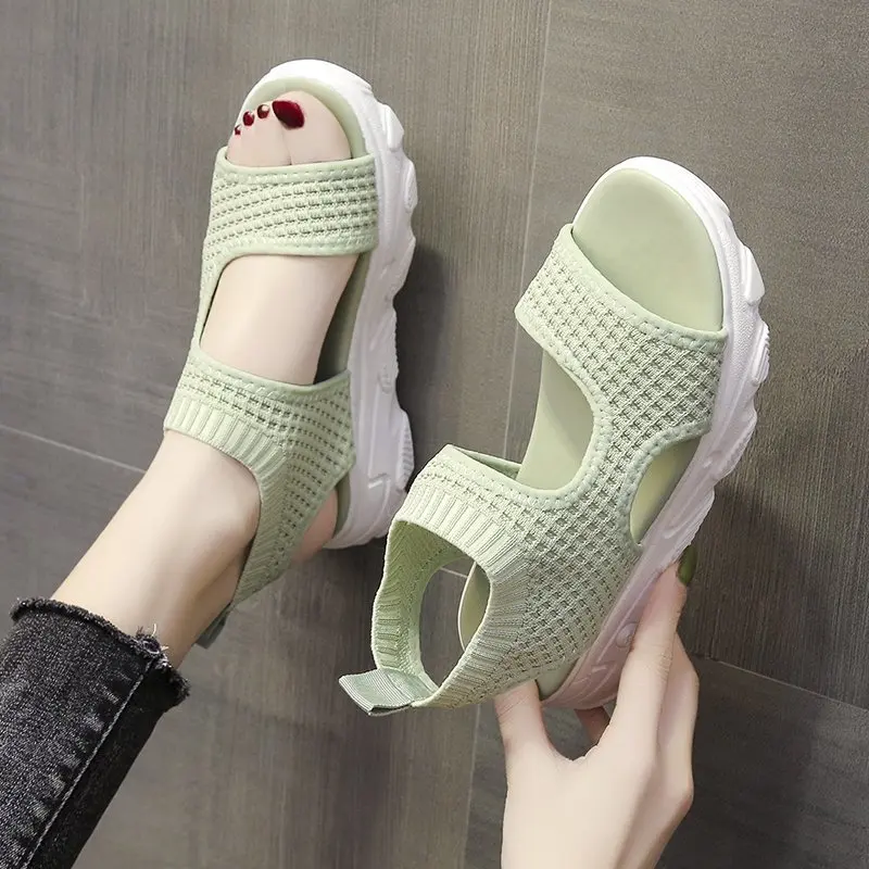 Woven Sports Sandals 2022 Summer New Mesh Leisure Thick Bottom Casual Platform Muffin Hollow Chunky Sandals Women Shoes Fashion
Woven Sports Sandals 2022 Summer New Mesh Leisure Thick Bottom Casual Platform Muffin Hollow Chunky Sandals Women Shoes Fashion