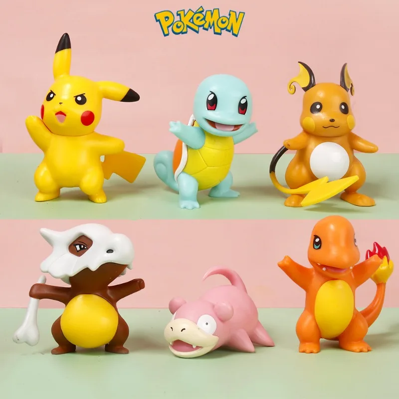 6 Pcs/set Pokémon Pikachu Squirtle Charmander Slowpoke Hand Model 9-11cm PVC Material Figure Collection Kawaii Ornaments Gifts
6 Pcs/set Pokémon Pikachu Squirtle Charmander Slowpoke Hand Model 9-11cm PVC Material Figure Collection Kawaii Ornaments Gifts