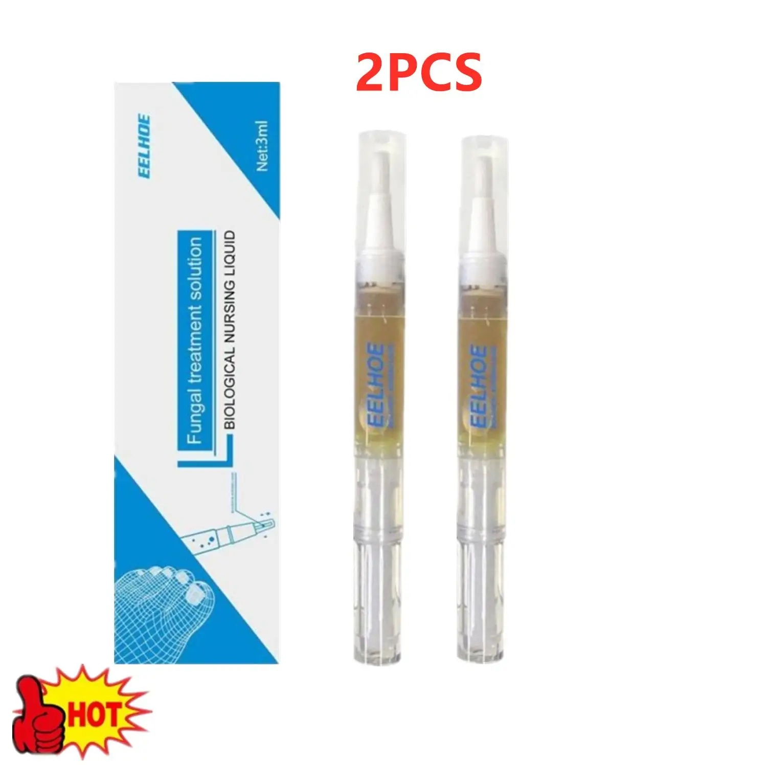 

2PCS 3ml Nail Fungal Treatment Pen Anti Fungus Infection Biological Repair Solution Nutritious Oil 3ml Restores Healthy Toenails