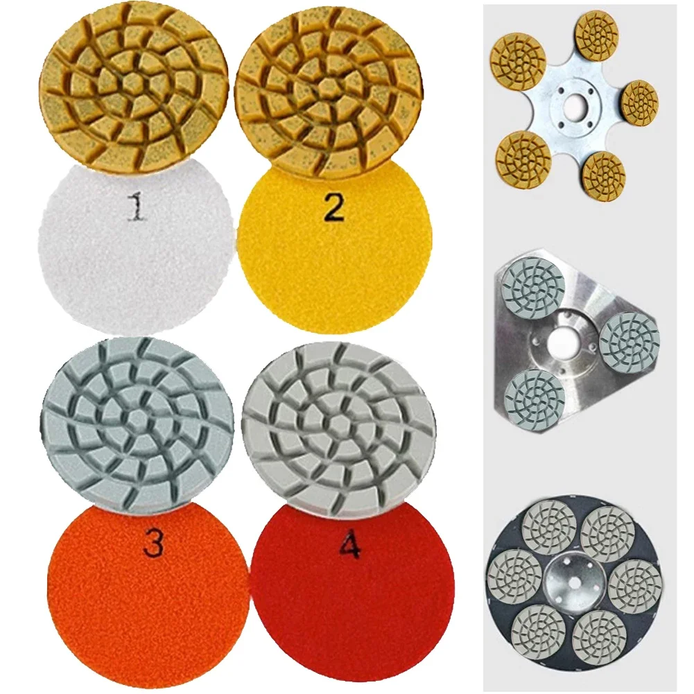 1PC 4 Inch 100mm Dry/Wet Diamond Polishing Pads 4 Step Grinding Disc For Granite Marble Stone Floor Polishing Tool
1PC 4 Inch 100mm Dry/Wet Diamond Polishing Pads 4 Step Grinding Disc For Granite Marble Stone Floor Polishing Tool