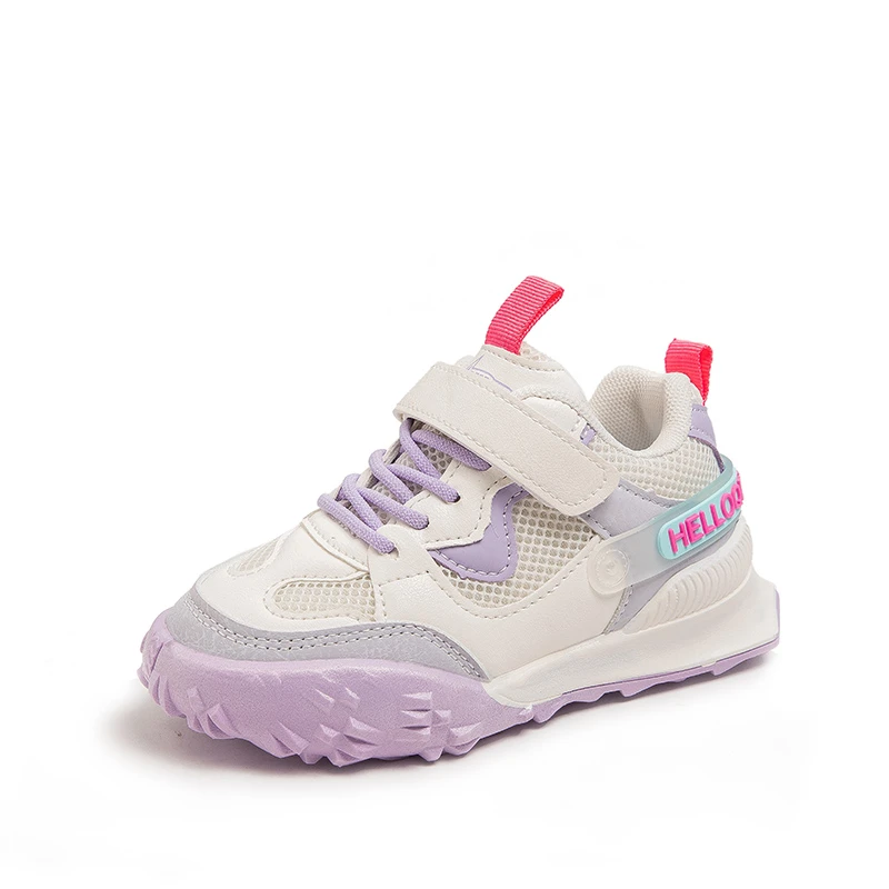 

Кроссовки для девочек, Новинка весна-осень 2023, сетчатые Дышащие Детские Модные Повседневные спортивные туфли, легкая подходящая цветная детская обувь для мальчиков