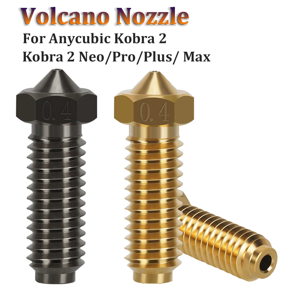 2pcs Volcano Nozzle For 1.75mm Filament Brass Hard Steel Nozzles For Anycubic Kobra 2 Kobra 2 Neo Pro Plus Max 3D Printer Parts
2pcs Volcano Nozzle For 1.75mm Filament Brass Hard Steel Nozzles For Anycubic Kobra 2 Kobra 2 Neo Pro Plus Max 3D Printer Parts