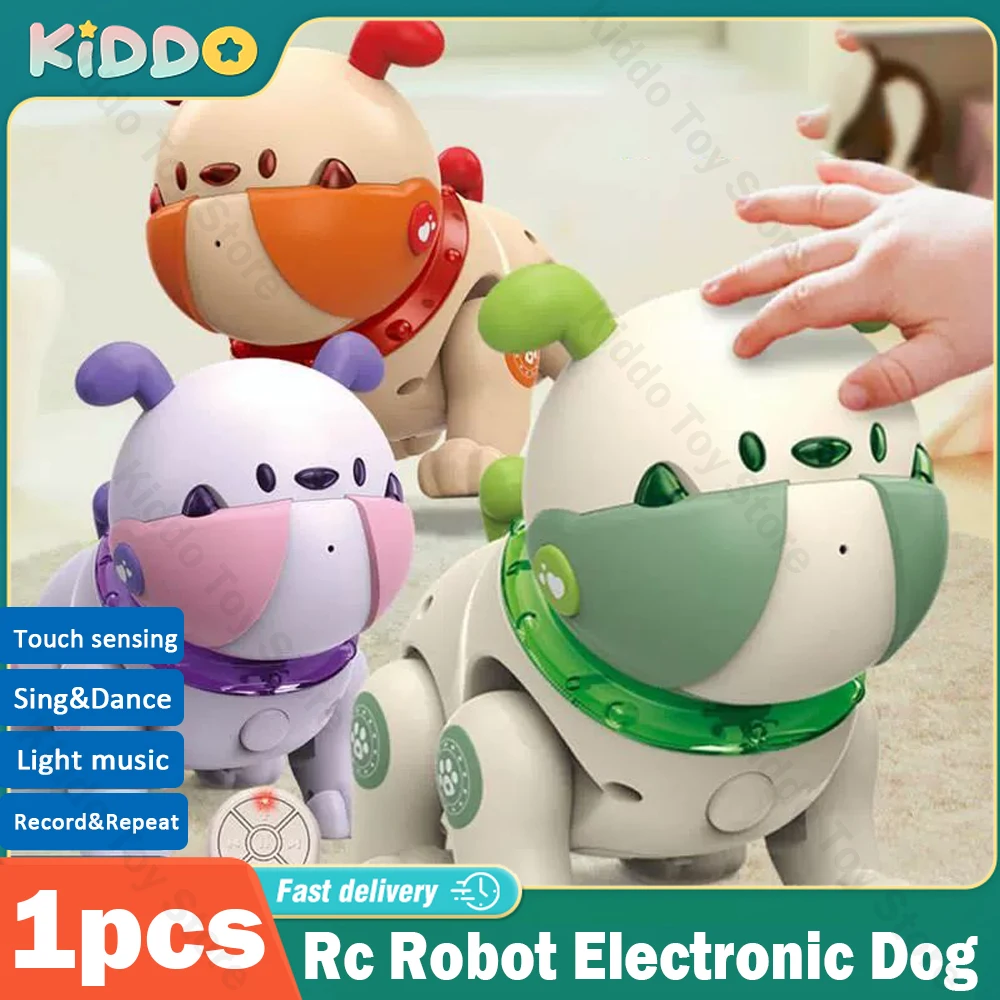 

Rc Robot Electronic Dog Touch Pet Toy Intelligent Touch-Sense Repeat Music Song Dance Toddler Learning Crawling Christmas Gifts