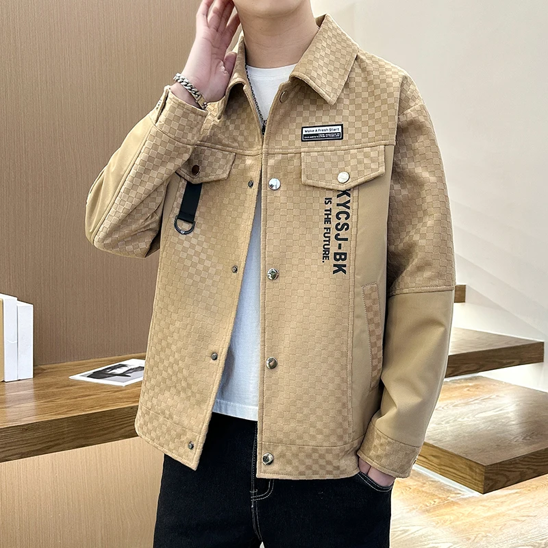 

2024 New Men's Jacket Spring Autumn Korean Harajuku Fashion Streetwear Trend Jacket Men Casual Men Clothing Varsity Coat