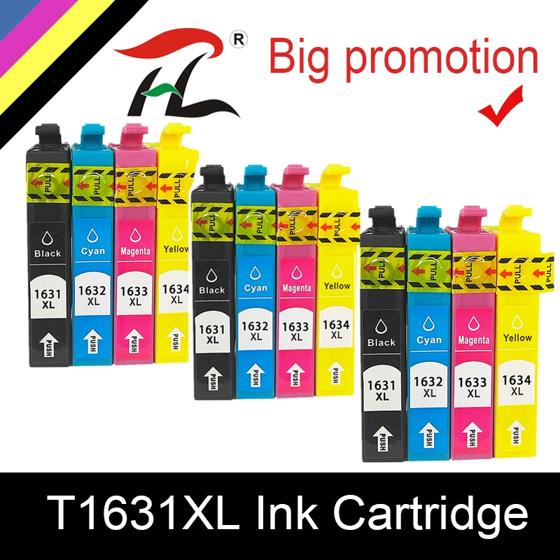 HTL Compatible Epson 16XL T1631 1632 ink cartridge for WF 2650 WF-2630 WF-2660 WF-2750 WF-2760 XP-320 XP-420 XP-424
HTL Compatible Epson 16XL T1631 1632 ink cartridge for WF 2650 WF-2630 WF-2660 WF-2750 WF-2760 XP-320 XP-420 XP-424