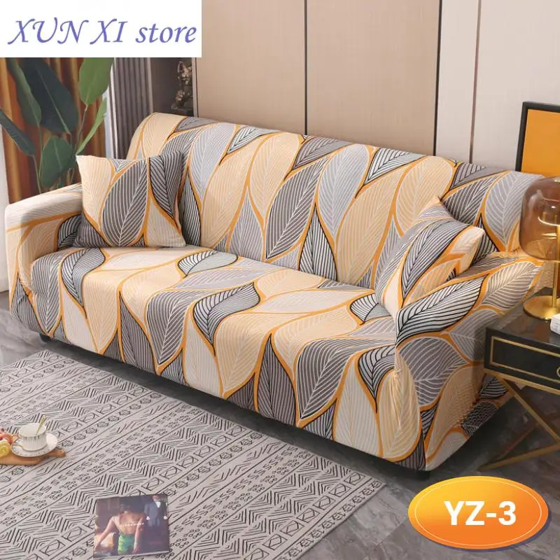 

New Elastic Milk Silk Fabric Armrest Sofa Can Be Used for 1/2/3/4 Seats L Shape Sofa Cover Couch Sofa Covers for Living Room