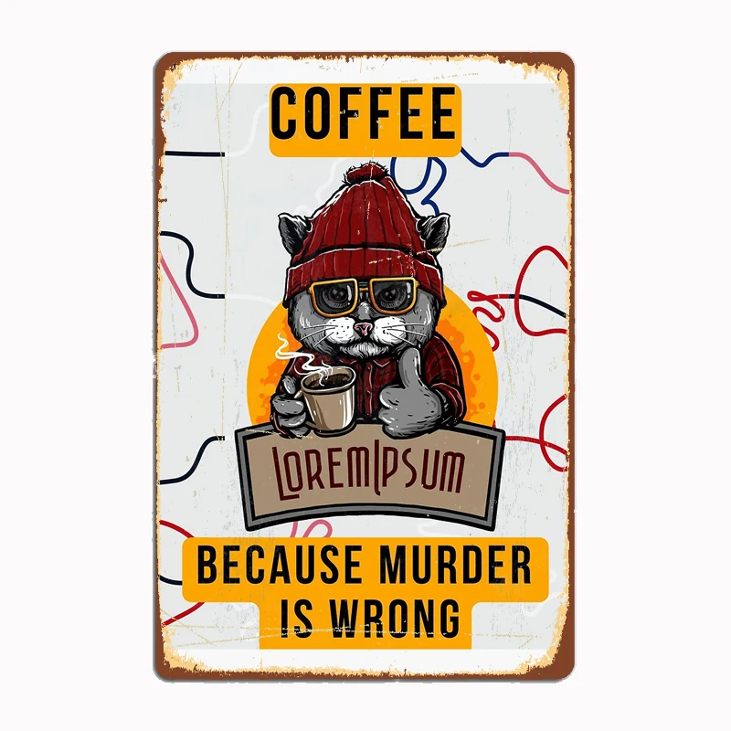 Coffee Because Murder Is Wrong Metal Plaque Poster Wall Decor Club Bar Vintage Club Tin Sign Poster
Coffee Because Murder Is Wrong Metal Plaque Poster Wall Decor Club Bar Vintage Club Tin Sign Poster