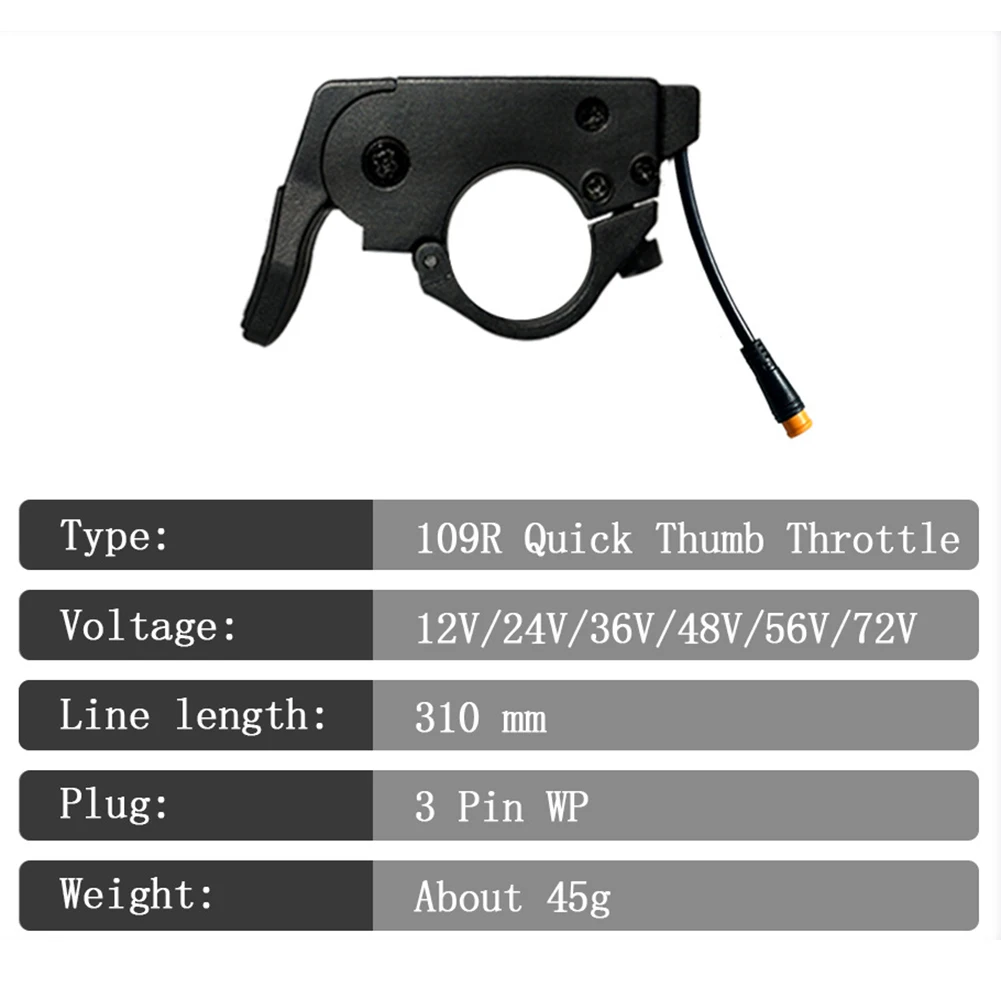 Connector Thumb Throttle 16*11*2cm Electric Moped Lithium Universal 12V-72V Bicycle Electric Bicycle Functional
Connector Thumb Throttle 16*11*2cm Electric Moped Lithium Universal 12V-72V Bicycle Electric Bicycle Functional