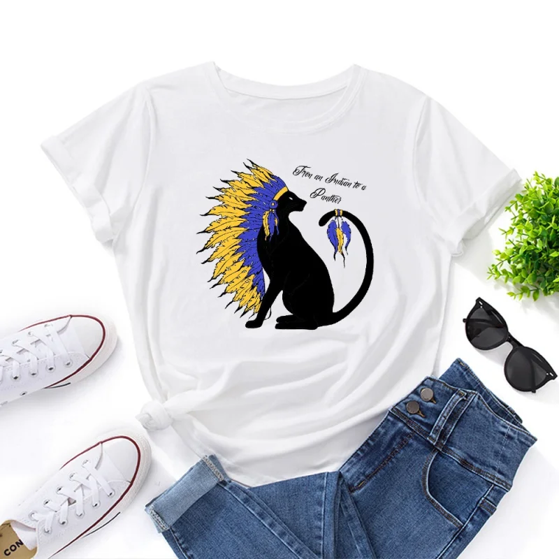 Fashion Trendy Animal Pattern Women Cotton Short Sleeve T-shirt Casual Round Neck Loose Plus Size Women Tops
Fashion Trendy Animal Pattern Women Cotton Short Sleeve T-shirt Casual Round Neck Loose Plus Size Women Tops