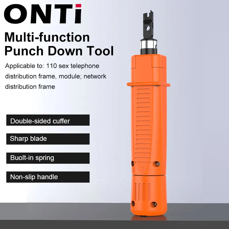 

ONTi Cost-effective Engineer 110 Wire Cutter AMP Module Wire Tool Double Head for Network Voice Phone Module Patch Panel