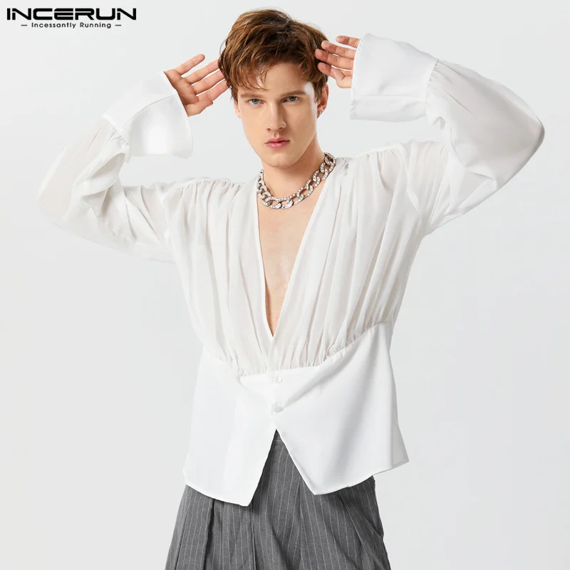 INCERUN Tops 2023 Handsome New Men's Pleated Mesh Patchwork Design Shirts Casual Male Hot Sale Deep-V Long Sleeved Blouse S-5XL
INCERUN Tops 2023 Handsome New Men's Pleated Mesh Patchwork Design Shirts Casual Male Hot Sale Deep-V Long Sleeved Blouse S-5XL