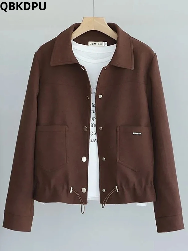 Solid Color Casual Short Casacos Trend Drawstring Jackets Women Vintage Loose Outerwears Korean Chaquetas Long Sleeve Jaquetas
Solid Color Casual Short Casacos Trend Drawstring Jackets Women Vintage Loose Outerwears Korean Chaquetas Long Sleeve Jaquetas