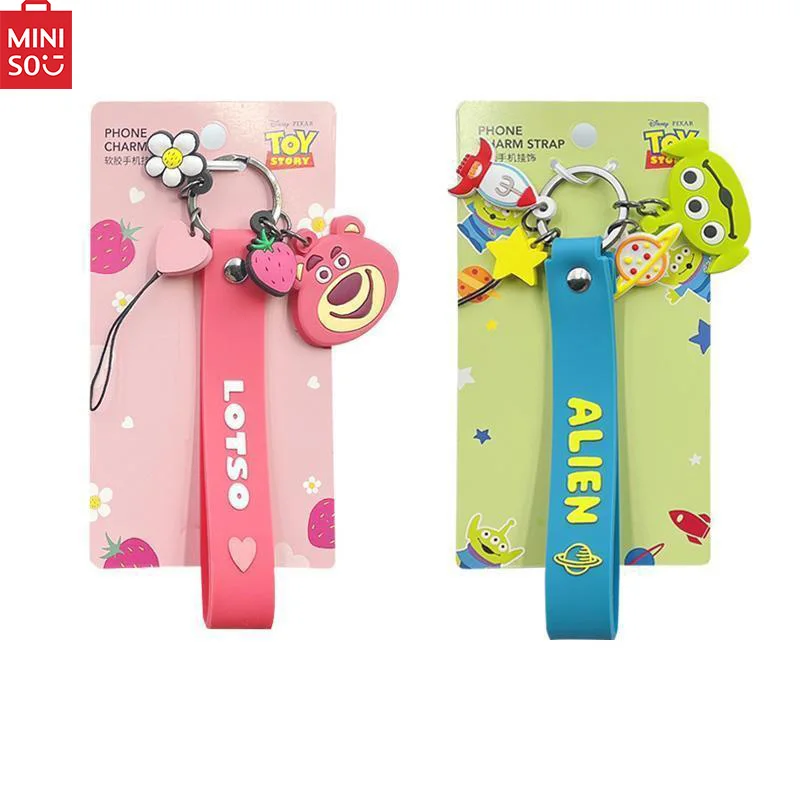 MINISO Disney Serie Disney Pixar Strawberry Bear Three Eyes Soft Rubber Keychain Hot selling stock Soft Gel Mobile Phone Charm
MINISO Disney Serie Disney Pixar Strawberry Bear Three Eyes Soft Rubber Keychain Hot selling stock Soft Gel Mobile Phone Charm