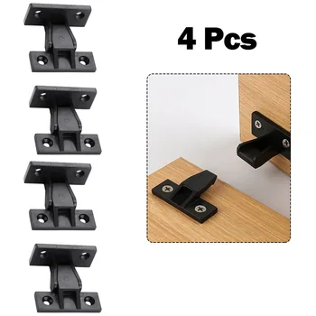 4 Pack Push In Fittings Cabinet Catches Buckle Press Fit Panel Clips Kitchen Plinth Plastic Connection Fasteners Hardware
