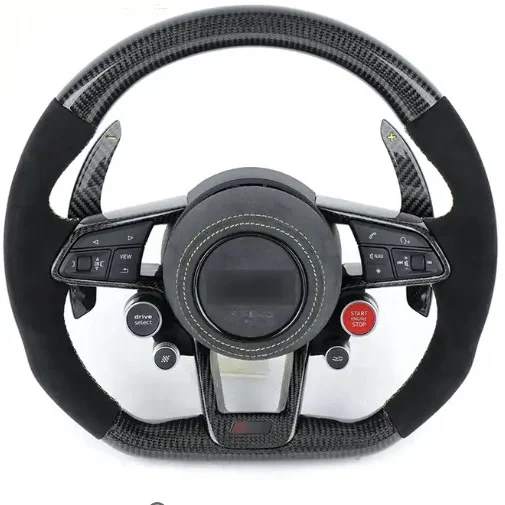 

Fit For Audi R8 tt mk2 mk3 8n RS TT-S ttrs rs3 rs6 carbon fiber LED car Steering Wheel