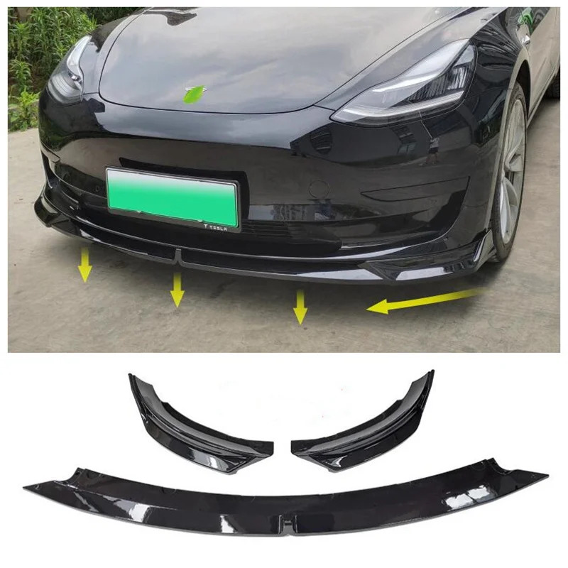 High Quality ABS bright black & ABS Carbon Bumper Front Bumper Lip Splitter Diffuser Lip Spoiler For Tesla Model 3 2019-2022 
High Quality ABS bright black & ABS Carbon Bumper Front Bumper Lip Splitter Diffuser Lip Spoiler For Tesla Model 3 2019-2022