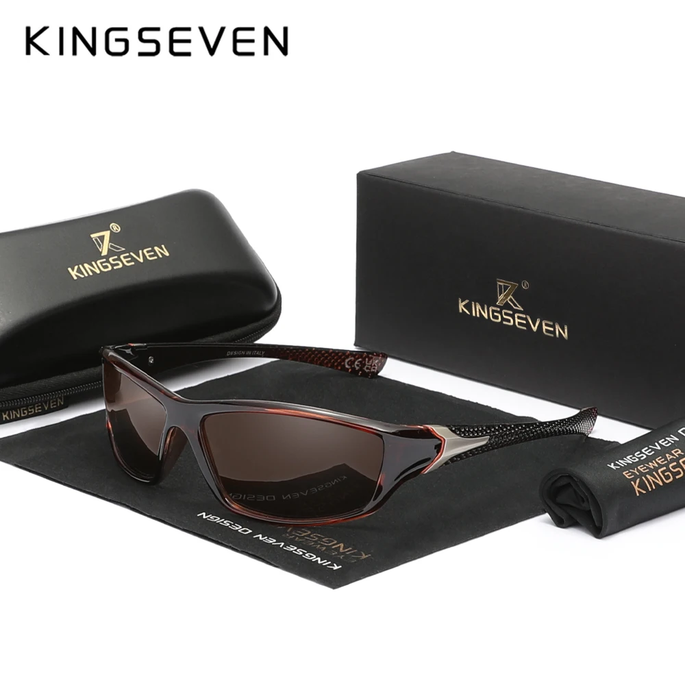 

KINGSEVEN Eye Protect Sunglasses For Men New Tide Riding Polarized UV400 Blocking Biking Glasses Women TR90 Classical Eyewear