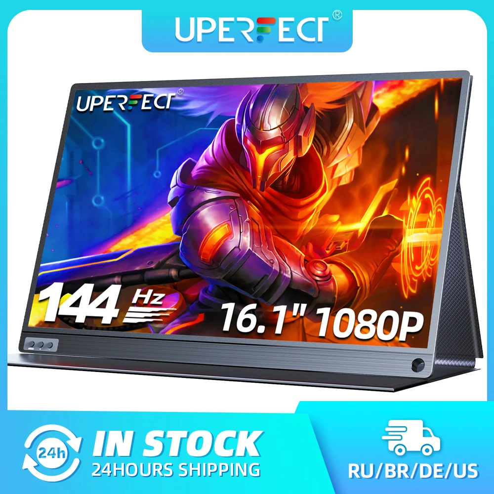 

UPERFECT Portable Monitor 144Hz 16.1" 1080P Gaming Display with HDR Eye Care External Second Screen for Steam Deck Laptop PS5