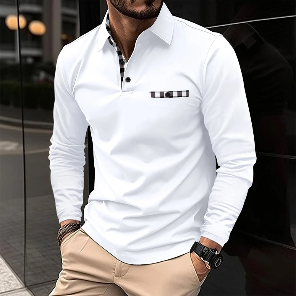 New Men Buttons Down Lapel Collar Long Sleeve Quick Dry Single Breasted Fashion Shirt Two Tone Sport Casual Solid Men's T-Shirt
New Men Buttons Down Lapel Collar Long Sleeve Quick Dry Single Breasted Fashion Shirt Two Tone Sport Casual Solid Men's T-Shirt