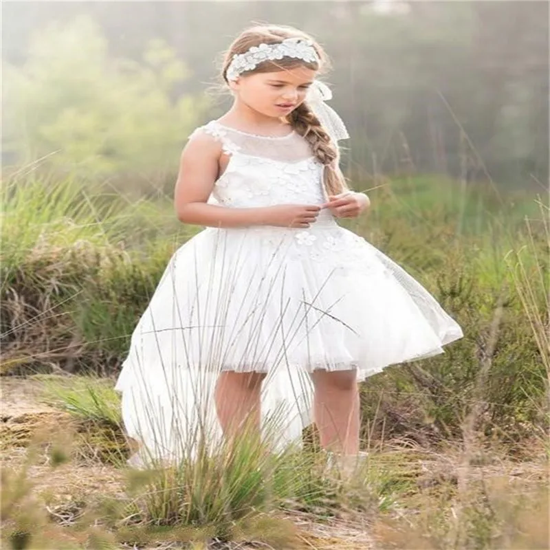 Simple Tulle Lace Leaky Back Bow Belt Princess Flower Girl Dresses Wedding Banquet First Communion Dresses Dream Kids Gift
Simple Tulle Lace Leaky Back Bow Belt Princess Flower Girl Dresses Wedding Banquet First Communion Dresses Dream Kids Gift